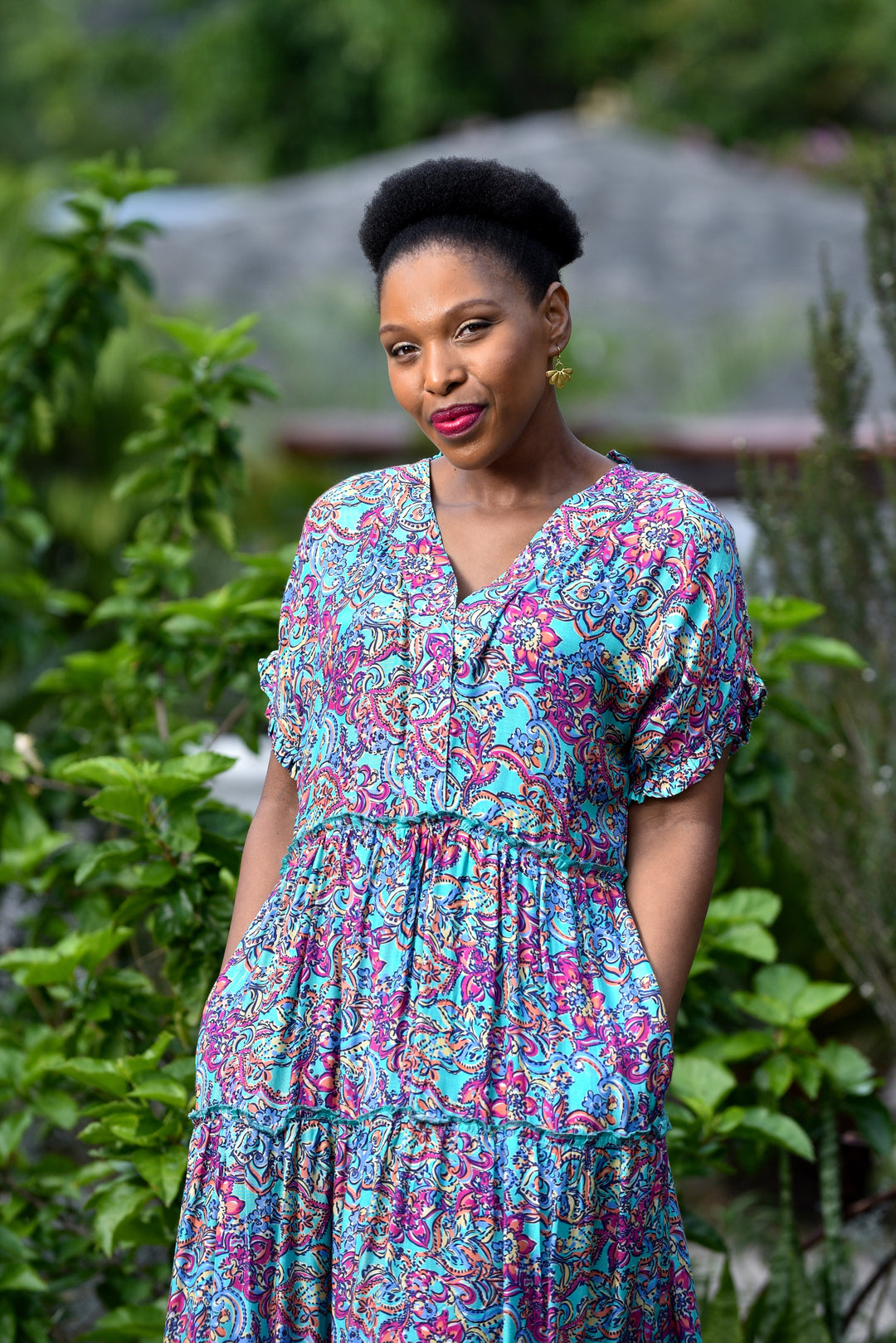 Rosie Dress - Turquoise Fusion