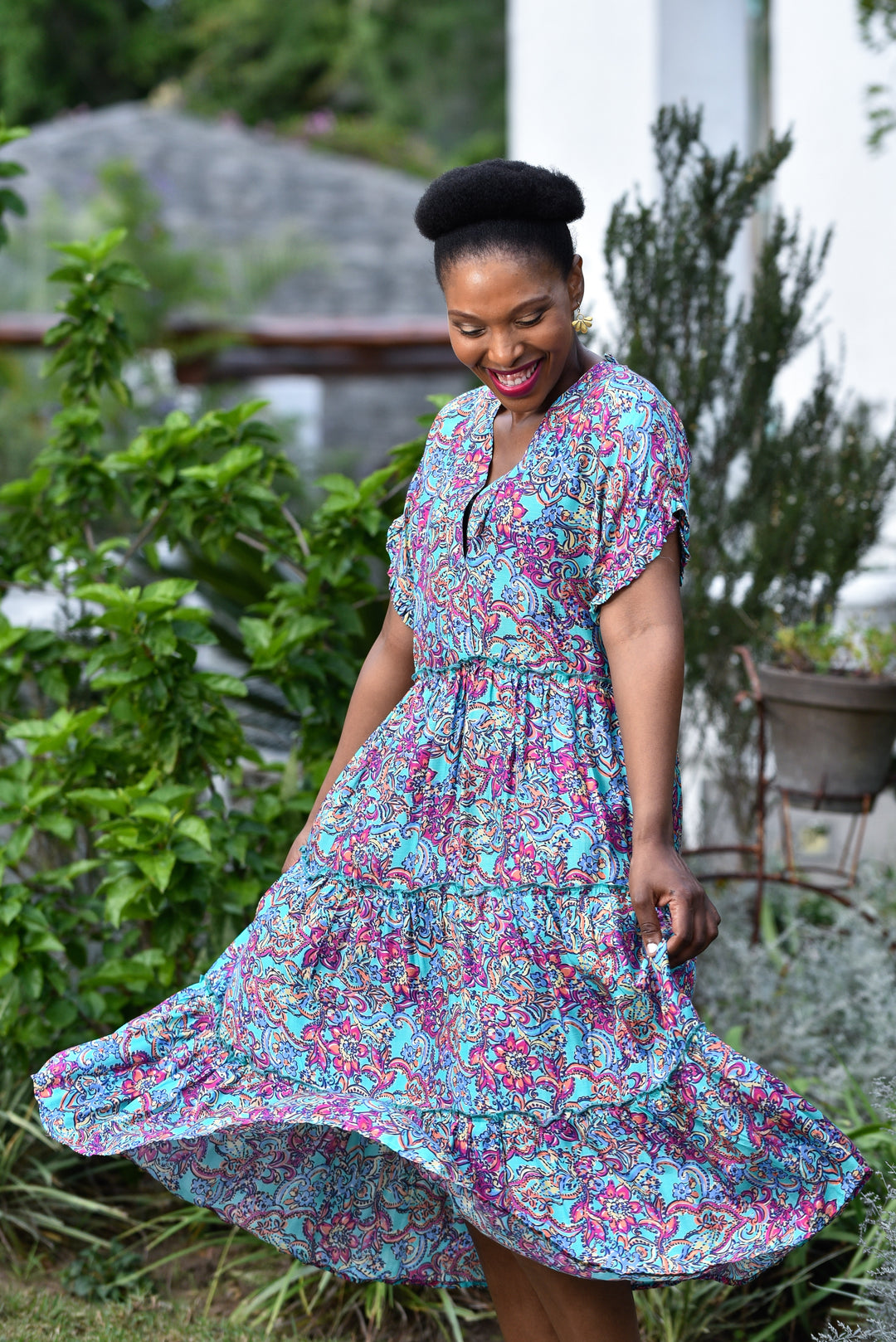 Rosie Dress - Turquoise Fusion