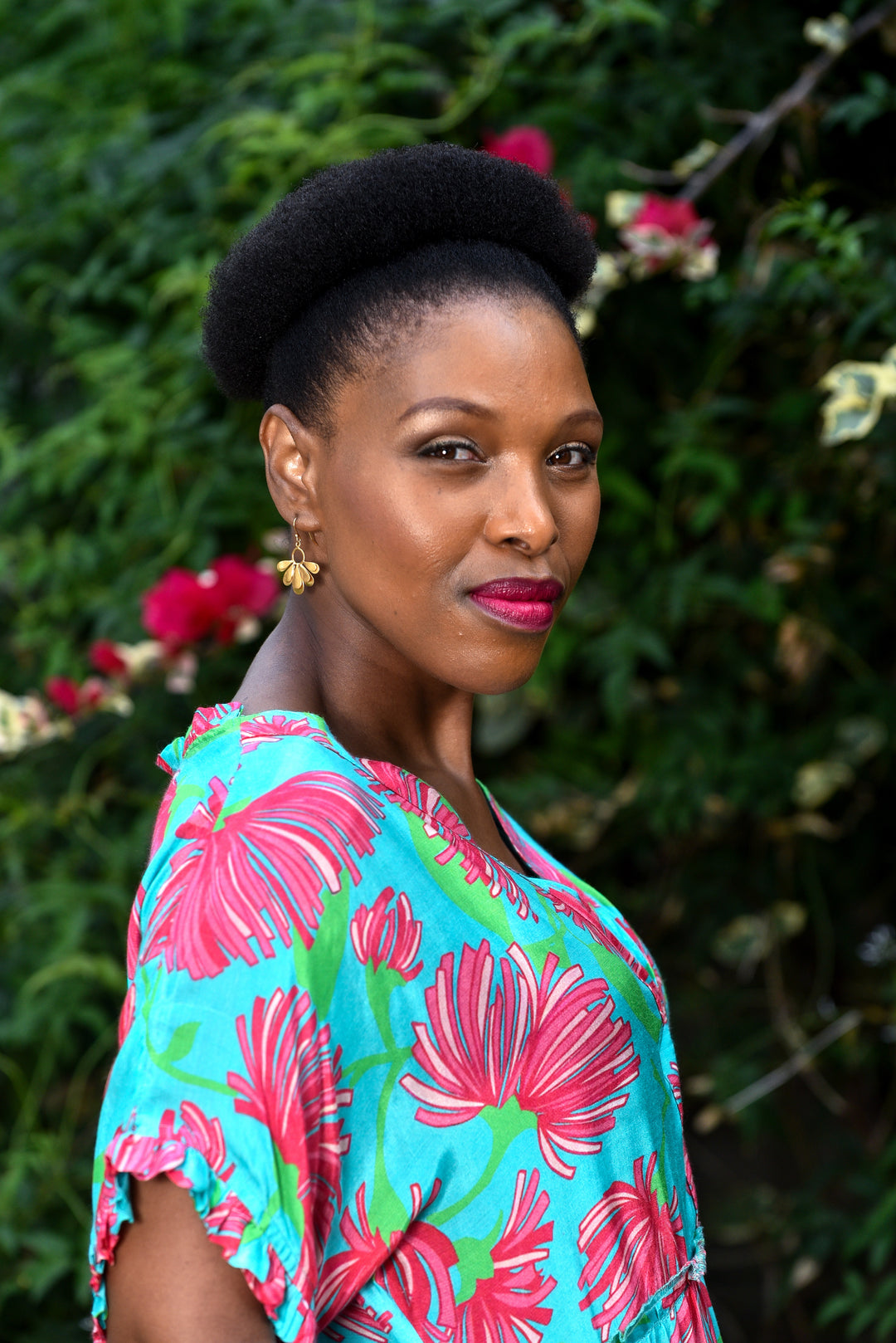 Rosie Dress - Pink Tropical Bloom