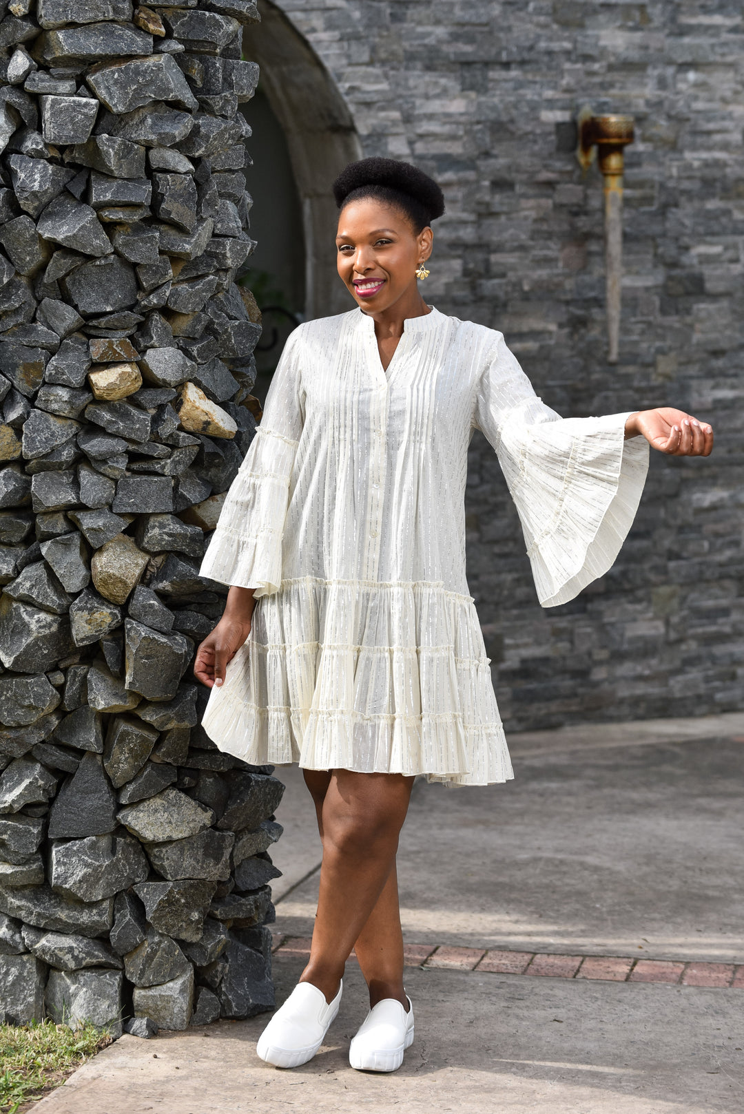 Baby Doll Dress - Starlight Stripe